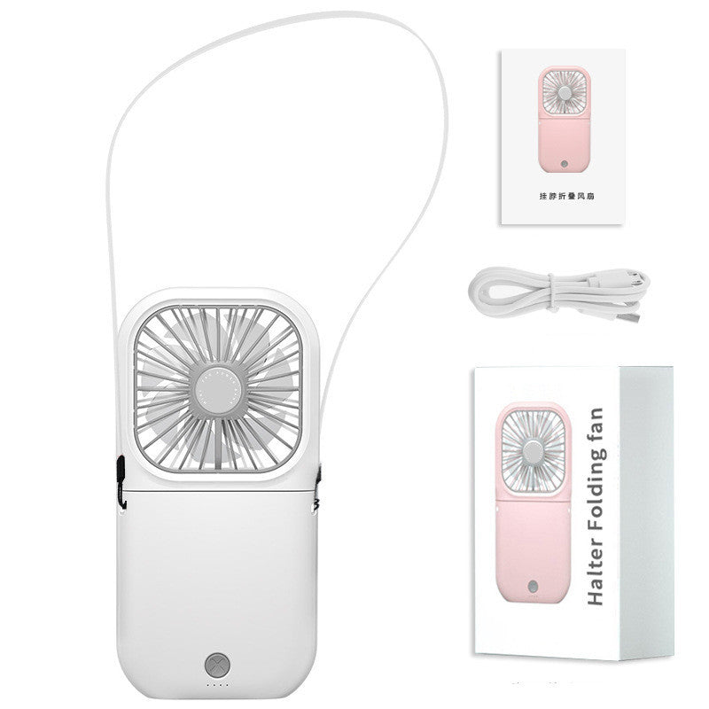 Portable Neck Fan – USB Rechargeable, Hands-Free, Dual Head, Foldable Mini Air Cooler for Summer