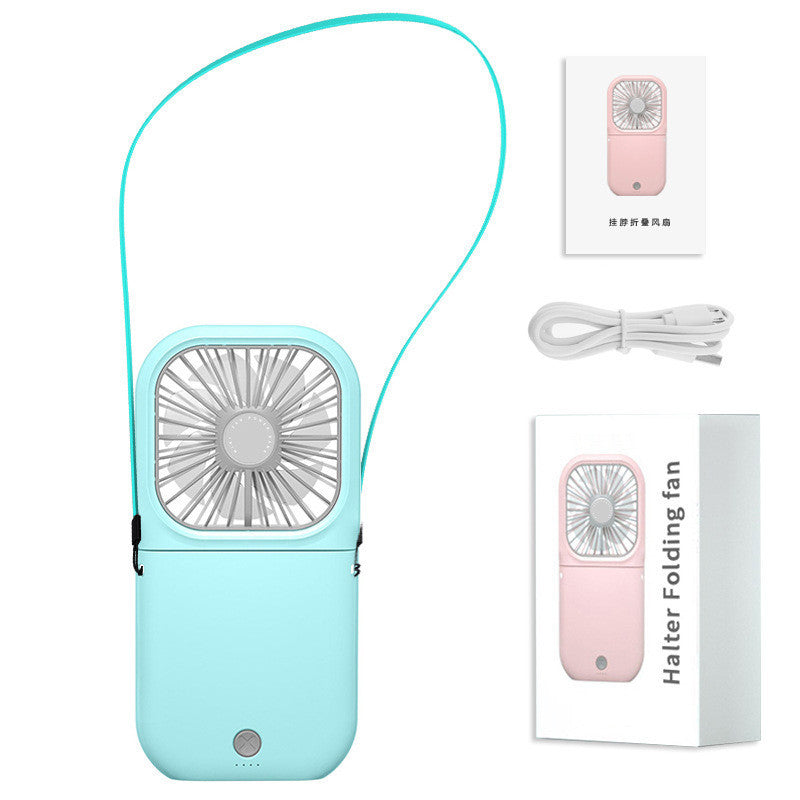 Portable Neck Fan – USB Rechargeable, Hands-Free, Dual Head, Foldable Mini Air Cooler for Summer