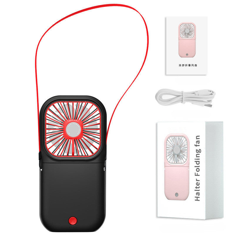Portable Neck Fan – USB Rechargeable, Hands-Free, Dual Head, Foldable Mini Air Cooler for Summer
