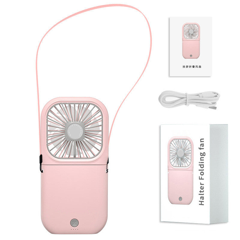 Portable Neck Fan – USB Rechargeable, Hands-Free, Dual Head, Foldable Mini Air Cooler for Summer