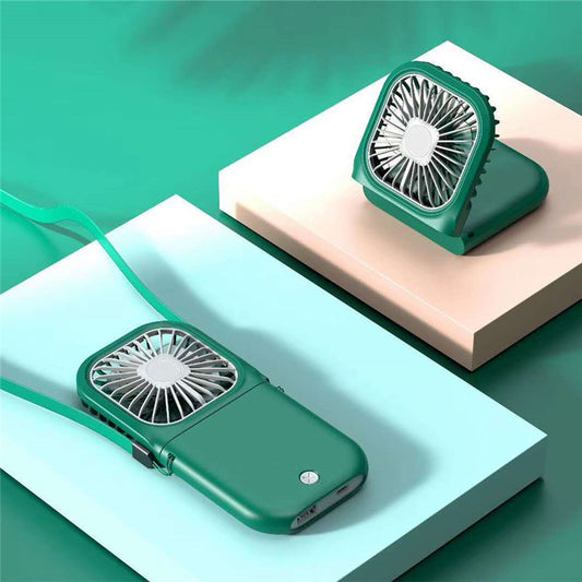 Portable Neck Fan – USB Rechargeable, Hands-Free, Dual Head, Foldable Mini Air Cooler for Summer